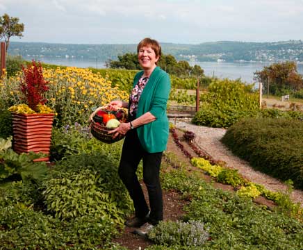 Jo in her garden Jo